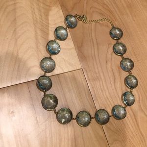 Clear blue necklace